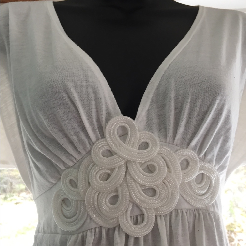 White BOHO dress/ tunic - Picture 3 of 8